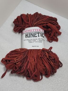 Kinetic Trendsetter Yarn - Rust Red - NWT